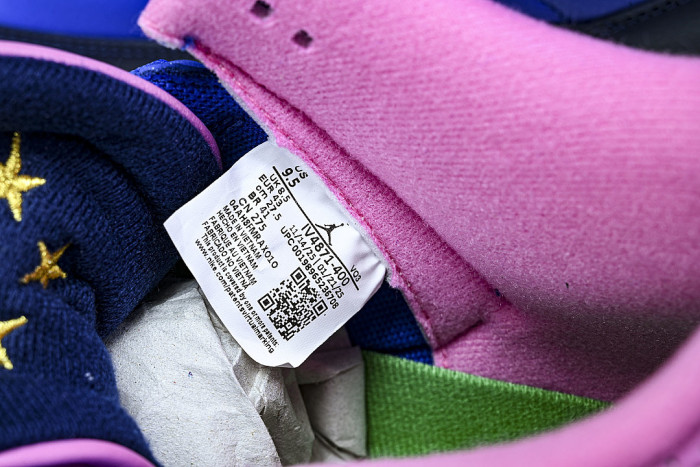IV4871-400 AIR JORDAN 3 OG AJ3 REPLICA BASKETBALL SHOES KLEIN BLUE/PINK/YELLOW