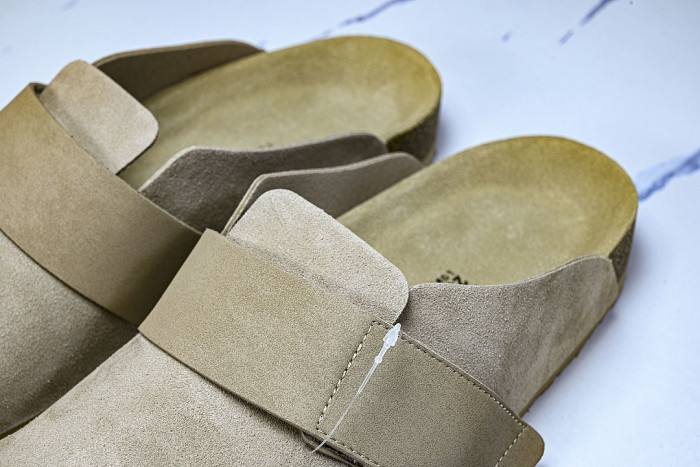 CORK SOFT SOLED ONE PIECE HALF DRAG CASUAL SHOES BROWN/LIGHT BROWN