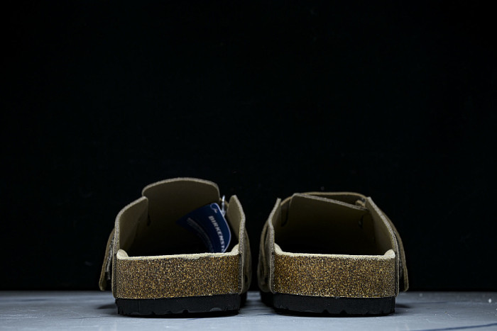 CORK SOFT SOLED ONE PIECE HALF DRAG CASUAL SHOES COFFEE/CHOCOLATE
