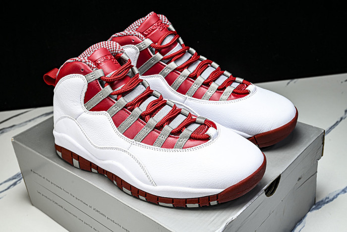 310805-161 AIR JORDAN 10 RETRO AJ10 RED/WHITE