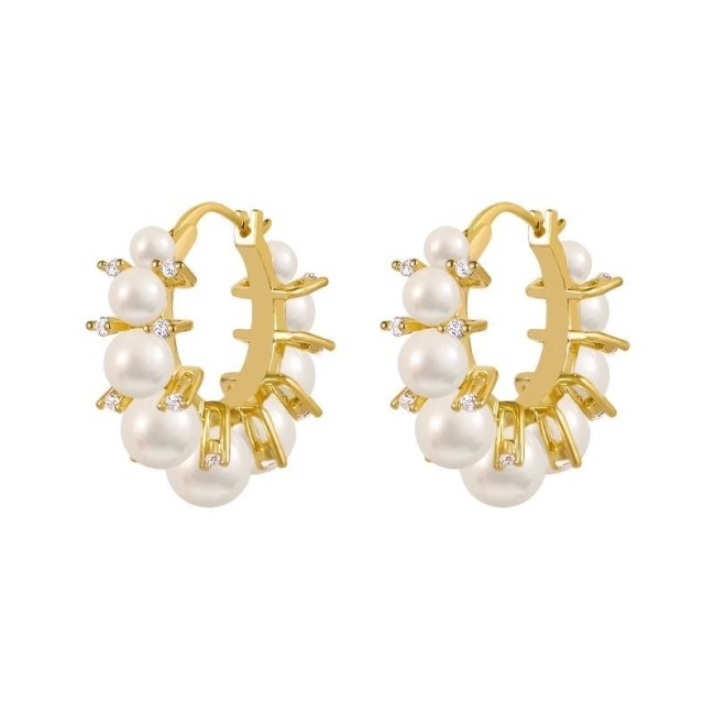 Pearl earrings for women with high-end sensitivity and anti allergic earrings