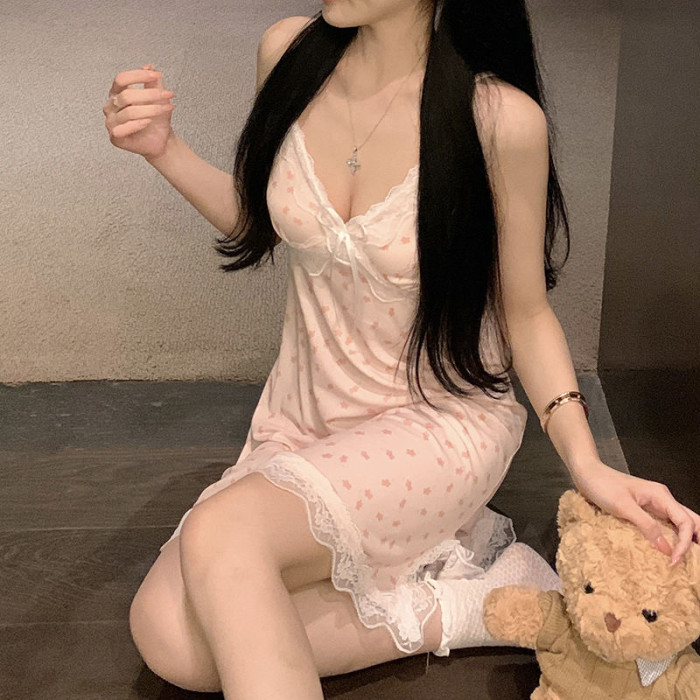 The Pure Desire lace halter nightgown is a new summer dress for women, featuring a backless, thin, and simple yet sexy style