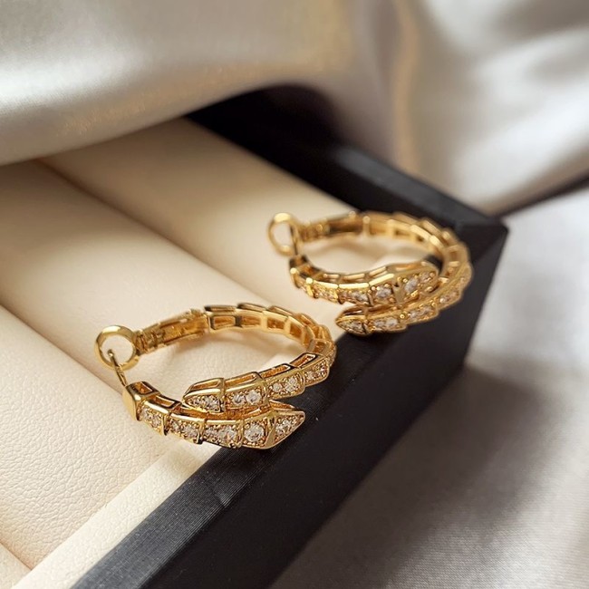 Light luxury high-end ear buckle and snake ear ring earrings