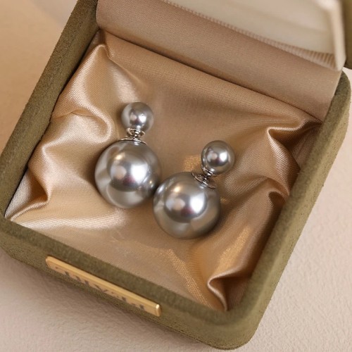 Explosive high-end double-sided pearl earrings for women