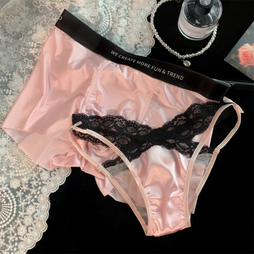 Pink sexy hot lace couple underwear one man and one woman