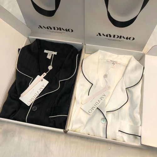 Summer thin couple pajamas short-sleeved shorts ice silk high-end letter jacquard