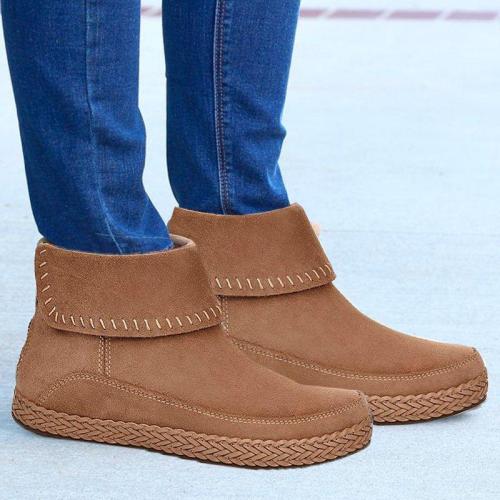 Women Winter Casual Slip-On suede Ankle Boots