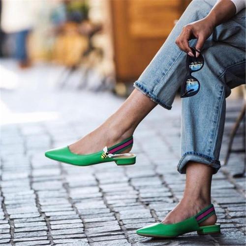 Women's Wild Casual Solid Color   Pointed Flat Shoes