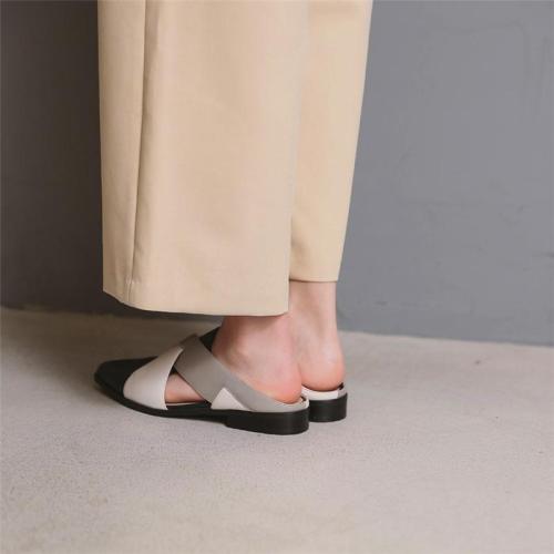 Wild Black And White Contrast Sandals And Slippers