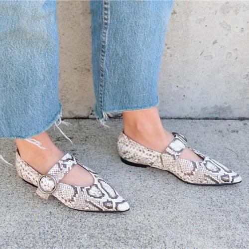 Spring Pointed Flat Shallow Shoes
