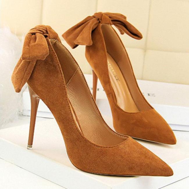 Sweet Bow-Knot Pointed-Toe High Heels Shoes