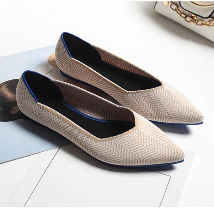 New Women Flats Shoes Mesh Loafers Breathable Comfortable Shallow Soft Sole Shoes Pointed Toe Autumn Casual Ladies Lazy Footwear