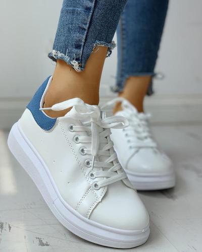 Lace-Up Muffin Casual Sneakers