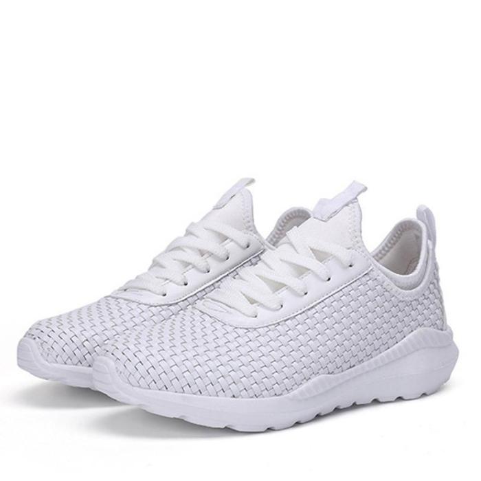Plus Size Knit Athletic Shoes Comfy Lace-Up Sneakers