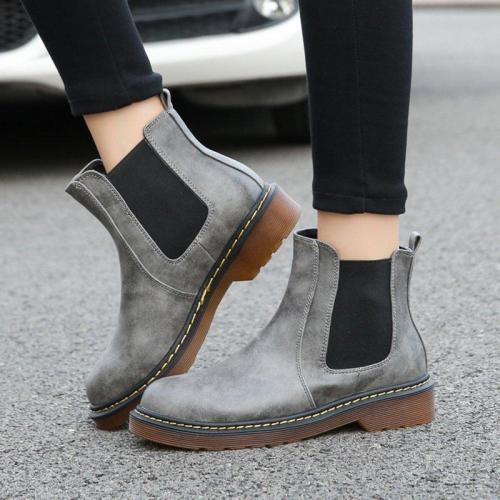 Women Chelsea Booties Casual Martin Ankle Plus Size Shoes