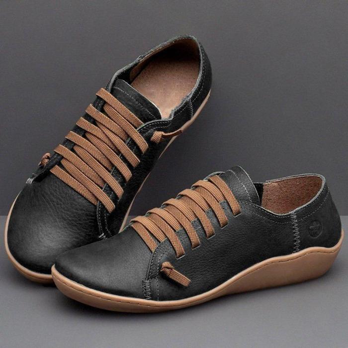 Women Casual Daily Comfy Lace Up Flat Sneakers
