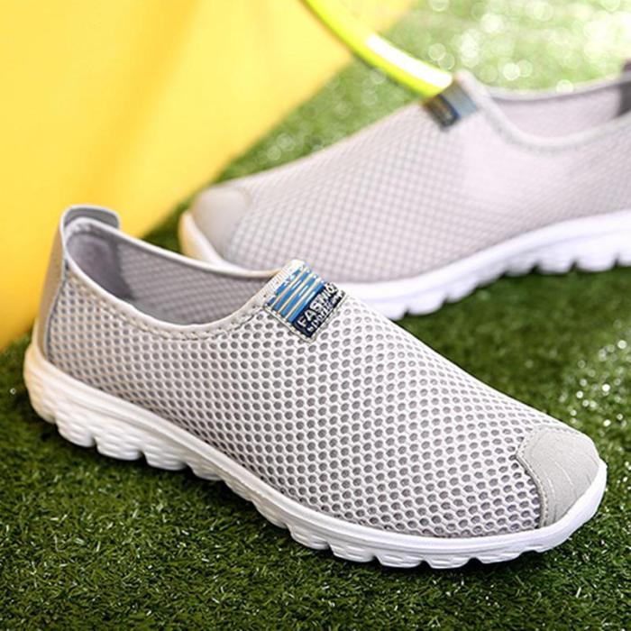 Casual Breathable Mesh Fabric Flat Heel Shoes