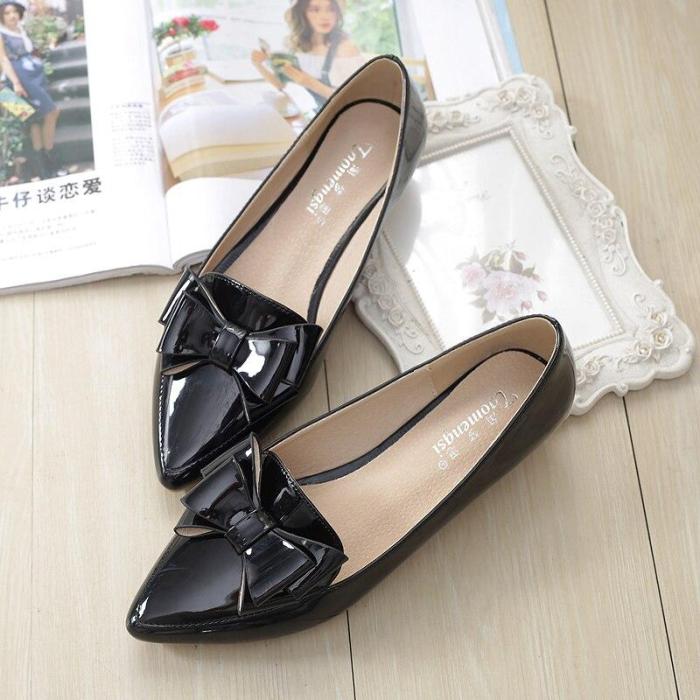 Spring Shoes Women 2019 New Pointed Sweet Style Big Size Women's Shoes 41-43 Summer OL Office Shoes Leisure Flat  YX0019