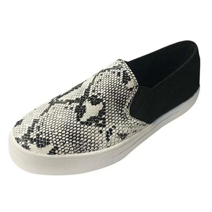 Casual leopard print flat loafers single shoes