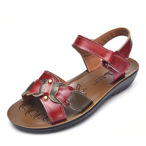 Women shoes 2021 new hook loop summer beach shoes woman comfortable slippers ladies shoes genuine leather flat sandals women