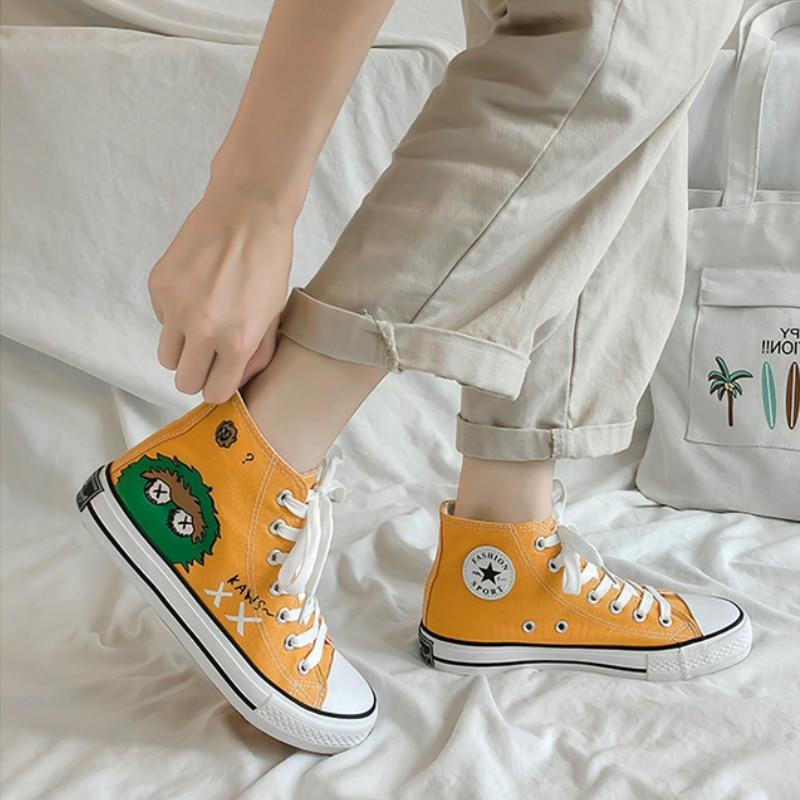 white flat canvas shoes