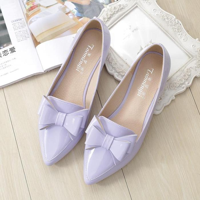 Spring Shoes Women 2019 New Pointed Sweet Style Big Size Women's Shoes 41-43 Summer OL Office Shoes Leisure Flat  YX0019