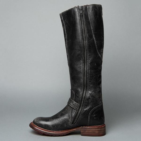 Womens Artificial Leather Zipper Daily Vintage Boots