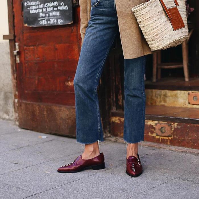 Fashion Pointed Toe Women Low Heel Plain Boots