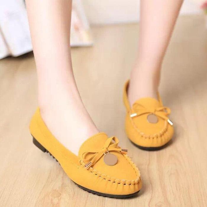 Women Canvas Bow Flat Shoes Woman  Autumn Casual Sewing Solid Platform Shoes Ladies Fashion Wlalking 35-41 New Color