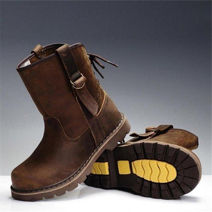 Women's Leather Martin Boots for Women's Vintage Cowboy Shoes