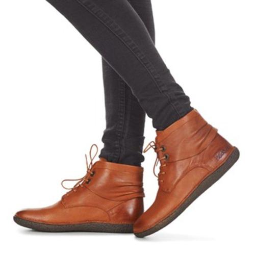 Women Winter Vintage Lace-up Ankle Boots