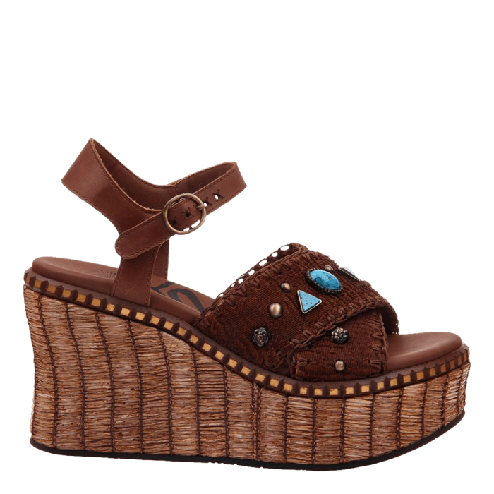 CAHOOT in RED TAN Wedge Sandals