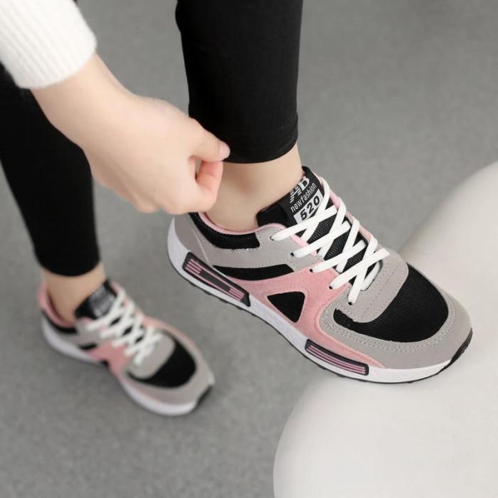 Women Nubuck Sneakers Casual Comfort Lace Up Shoes