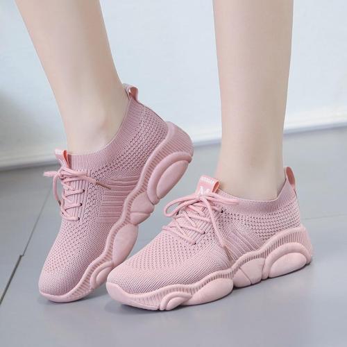 Breathable Women Casual Shoes Summer Spring Lace Up White Platform Sneakers Ladies Walking Flat Women Vulcanize Shoes New VT283