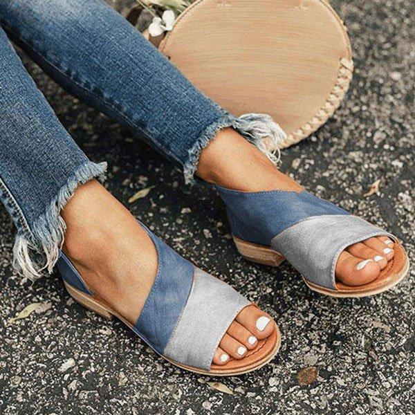 Women Leather Slippers Casual Fashion Flat Strap Plus Size Shoes