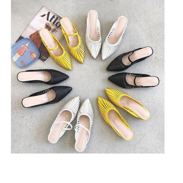 Half Pack Slipper Pointed Low Low Cut With Sandals And Slippers