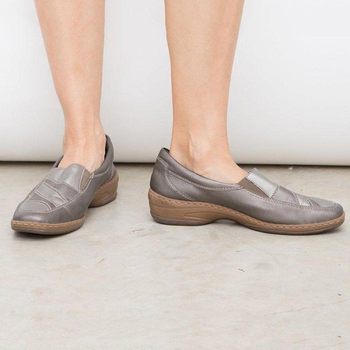 All Season Artificial Leather Slip-On Casual Loafers Womens Shoes