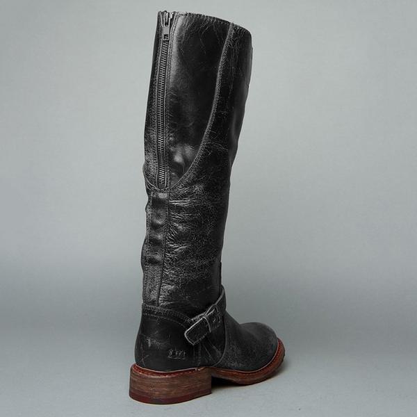 Womens Artificial Leather Zipper Daily Vintage Boots