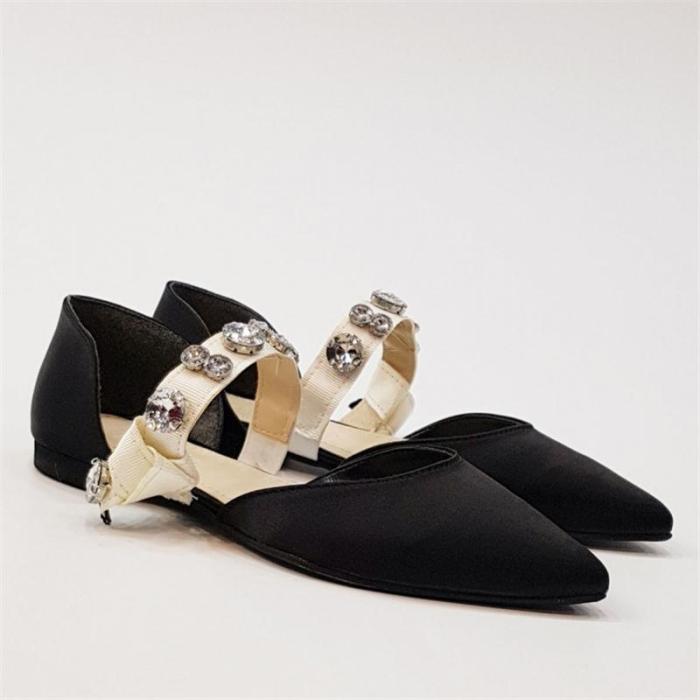 Diamond-Tipped Flat-Bottomed Hollow Shoes
