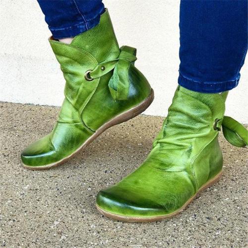 Women Casual Comfy Soft Leather Ankle Boots