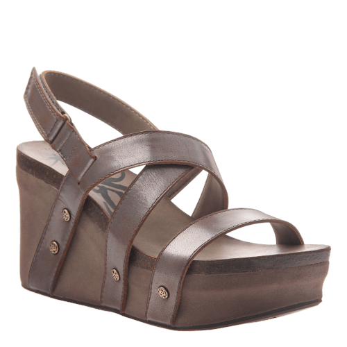 SAIL in PEWTER Wedge Sandals