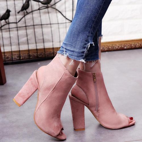 Fish Mouth Solid Color High Heel Shoes