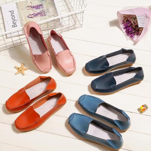 Leather Moccasins Ladies Shoes Flats Women's Casual Flats Women Loafers Female Shoes Slip on Women's Shoes Sapato Feminino New