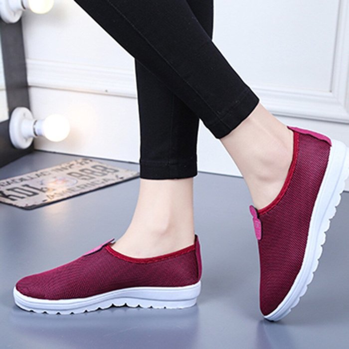 YOUYEDIAN 2019 Women Flats Shoes Walking Sneakers Women Flats Casual Shoes Slip On Soft Bottom Ladies Flat Loafers Shoes