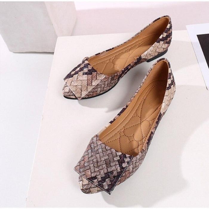 Woman Spring Shoes Women's Pu Leather Casual Flat Shoes Mix Color Slip On Female Shoes Sewing Fashion Platform 36-43 New 2020
