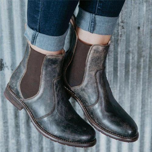 Women Casual Daily Comfy Slip On Ankle Boots
