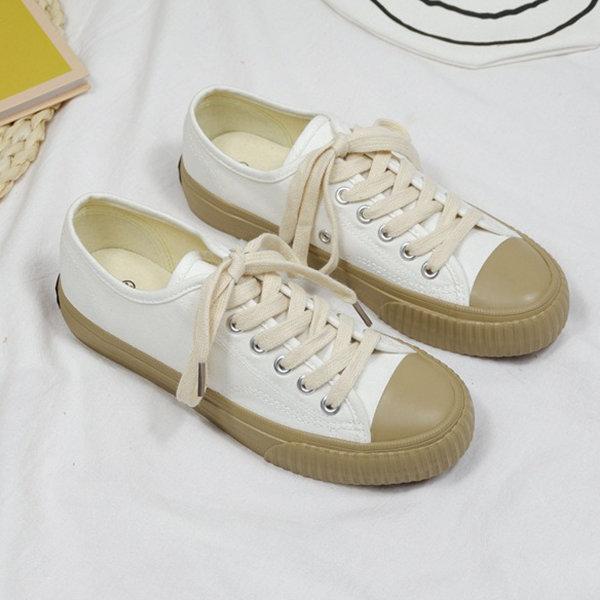 Women Daily Canvas sual Athletic Sneakers Lace Up Flats Shoes