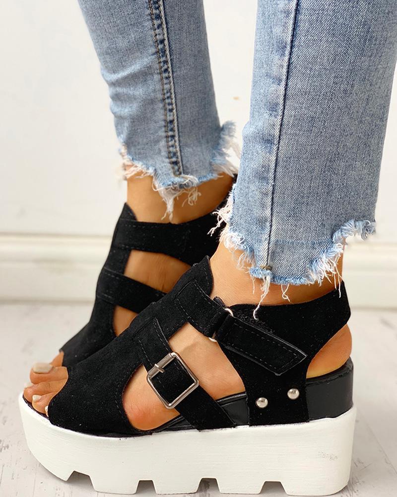 velcro platform sandals