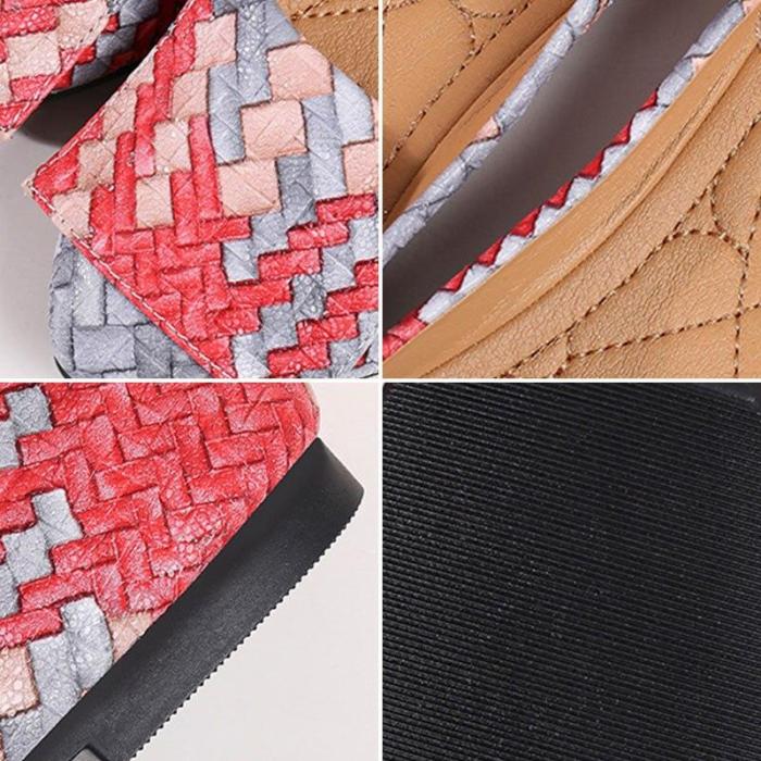 Woman Spring Shoes Women's Pu Leather Casual Flat Shoes Mix Color Slip On Female Shoes Sewing Fashion Platform 36-43 New 2020