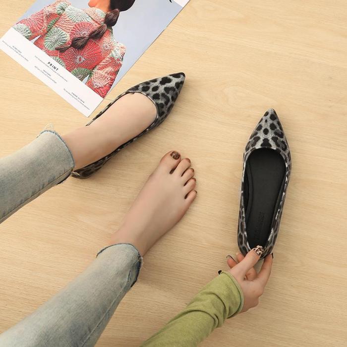 High Quality 2019 Summer Spring New Korean Women's Fashion Leopard Print Lady Flats Driving Shoes Female YX0021